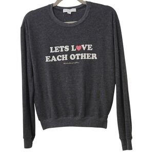 Spiritual Gangsta Indie Lets Love Each Other Sweatshirt Gray Graphic Pullover SM